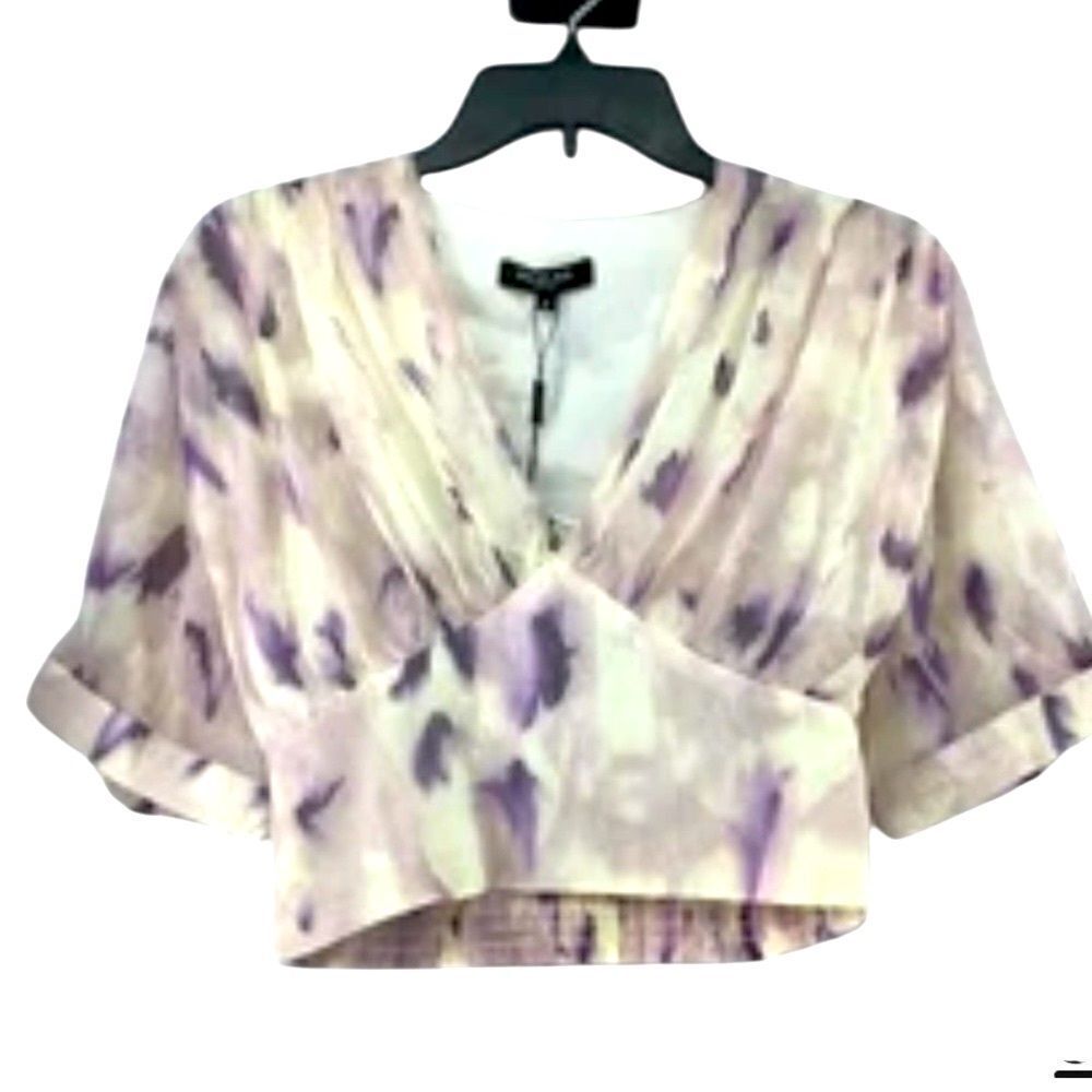 Beulah Lavender Tie-Dye Blouse size large new without tags